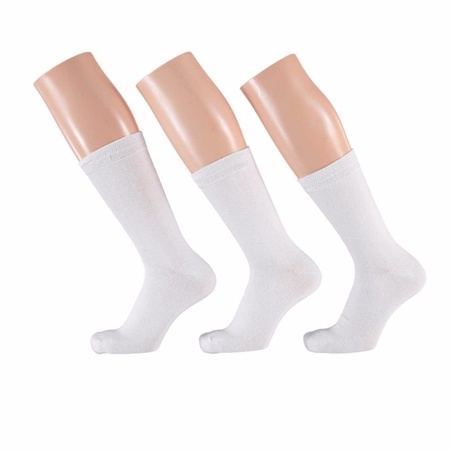 Witte basic sokken voor dames 3 paar