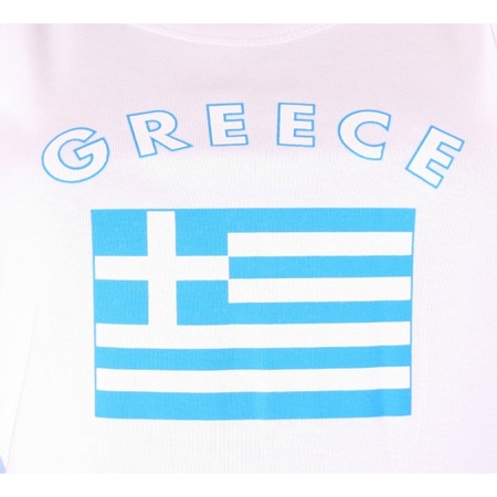 Griekse vlag tanktop/ t-shirt voor dames