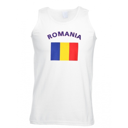Mouwloos t-shirt met Romeense vlag