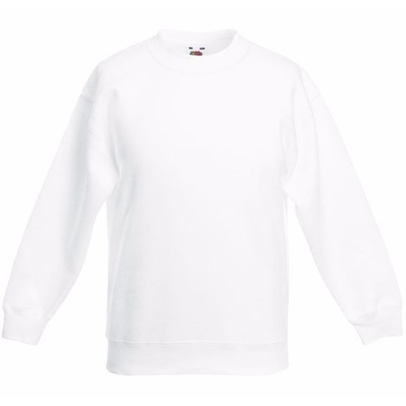 Wit katoenen sweater zonder capuchon voor jongens