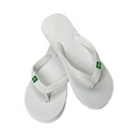 White flip-flop slippers for men
