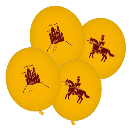 Castles and knights balloons 16x pieces yellow