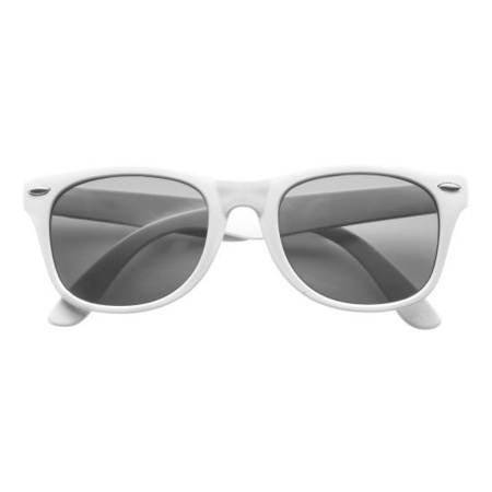 Witte kunststof zonnebril/zonnenbril voor dames/heren