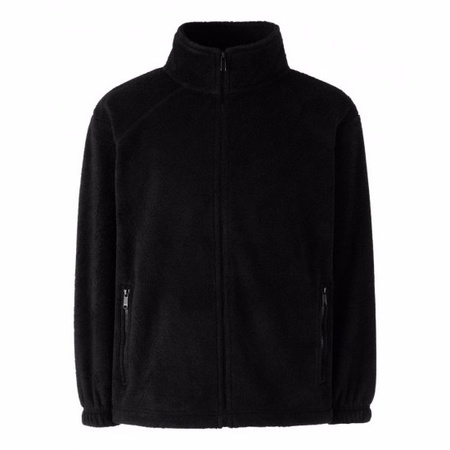 Zwart polyester fleece vest met rits voor jongens