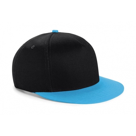 Zwart met blauwe kinder snapback cap