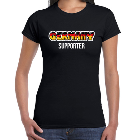 Zwart fan shirt / kleding Germany supporter EK/ WK voor dames