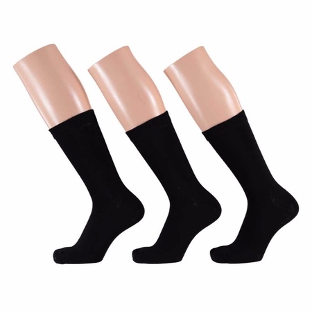 Zwarte basic sokken voor dames 3 paar