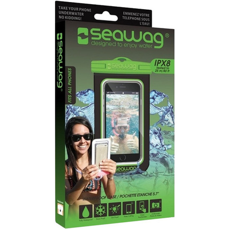 Zwarte/groene waterbestendige universele smartphone/mobiele telefoon hoes met polsband