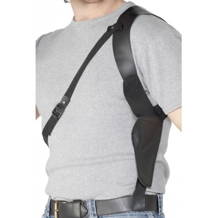 Black shoulder holster with leather look